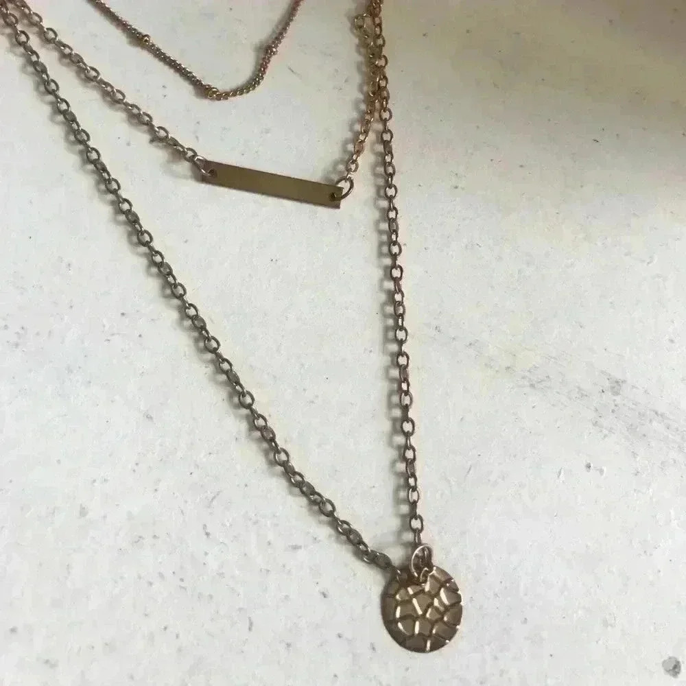 Delicate Gold Chain Layered Necklace